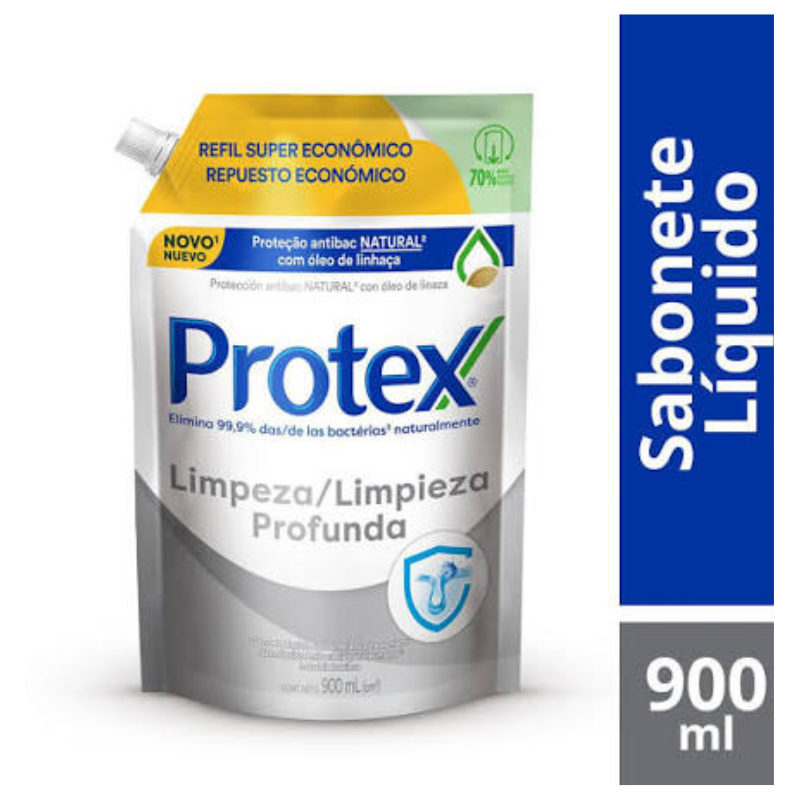 Refil Sabonete Líquido Protex Limpeza Profunda 900ml