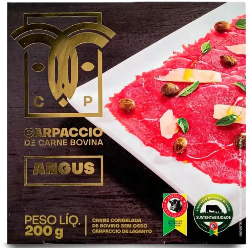 CARPACCIO LAGARTO ANGUS CARA PRETA 200G