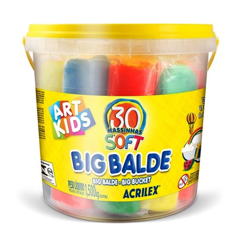 Massa de Modelar Acrilex 1,5kg Balde