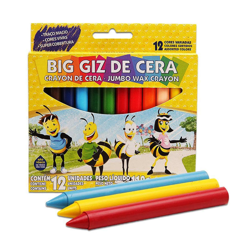 Big Giz de Cera Acrilex 12 Cores