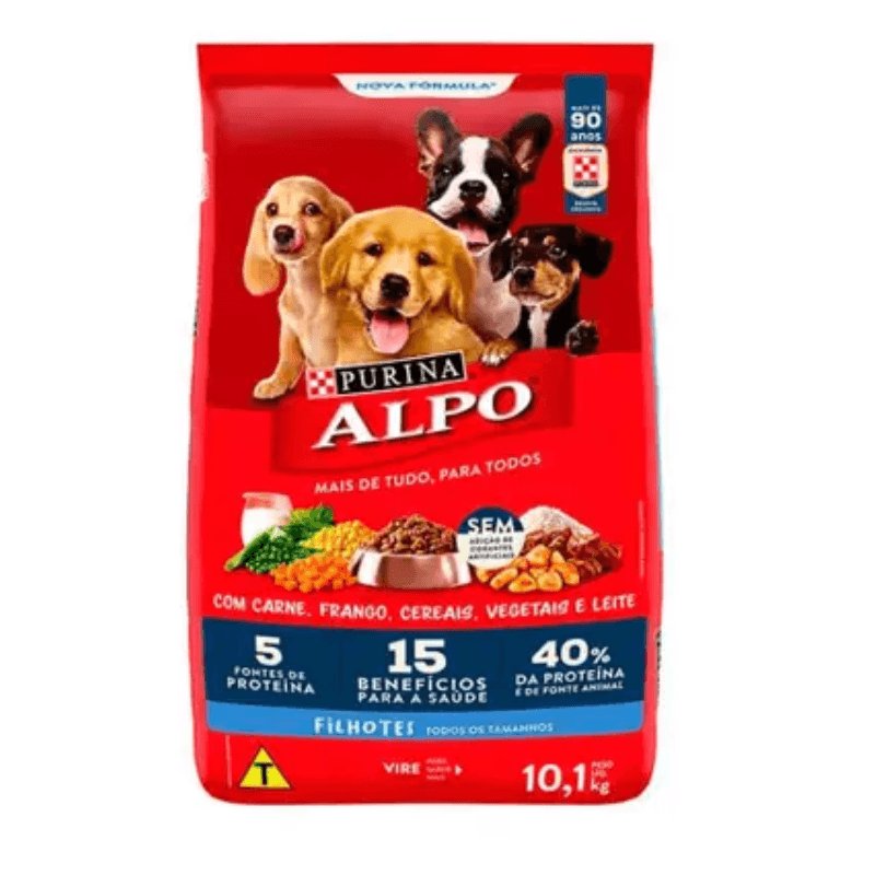 Ração Alpo Filhotes Carne Frango Cereais Vegetais 1kg