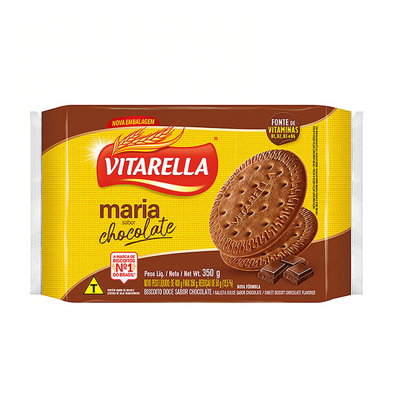 Biscoito Maria Vitarella Chocolate 350g