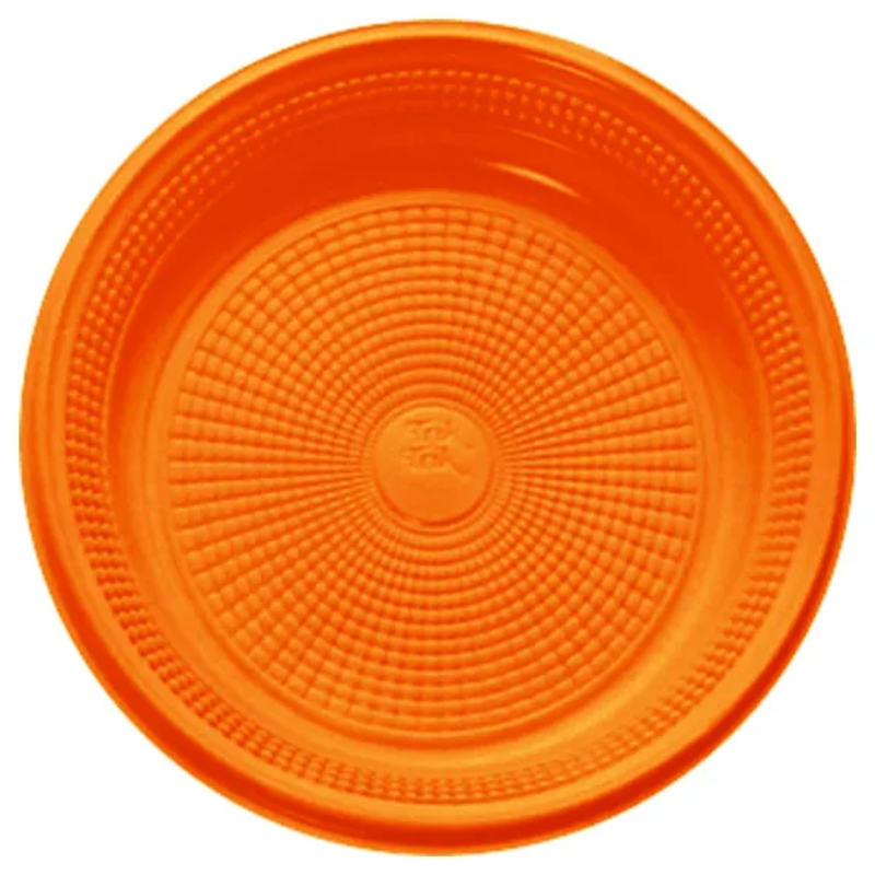 Prato Biodegradável  Trik Trik Laranja 15cm 1x10un