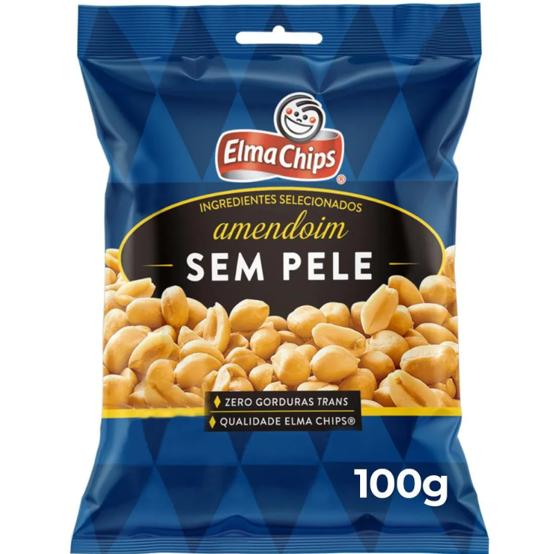 AMENDOIM ELMA CHIPS 100G S PELE