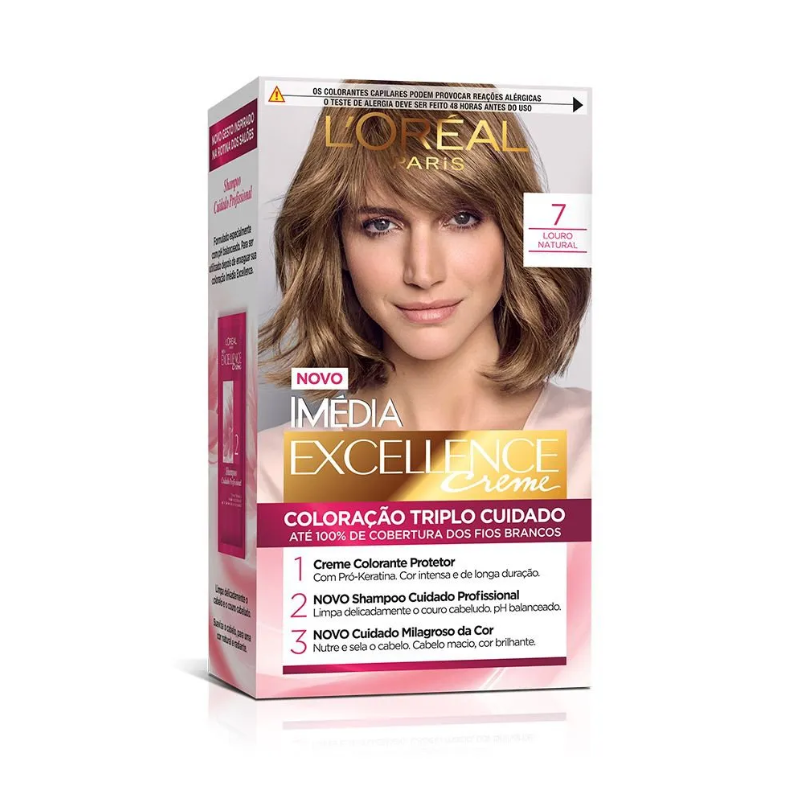 L Oréal Paris Coloração Imédia Excellence Creme 7.0 Louro Natural
