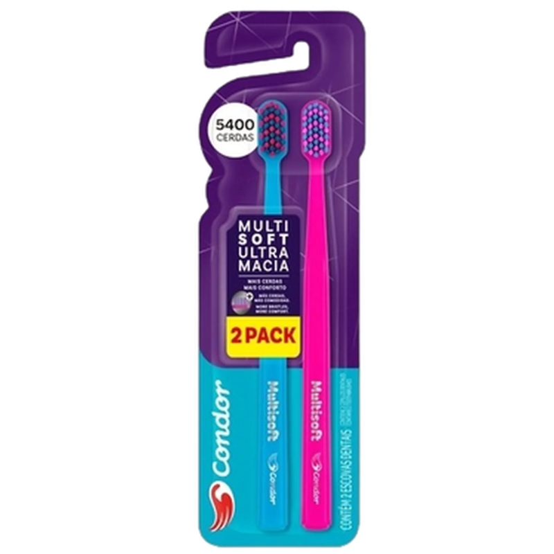 Kit Escova de Dente Condor Multisoft 2 unidades