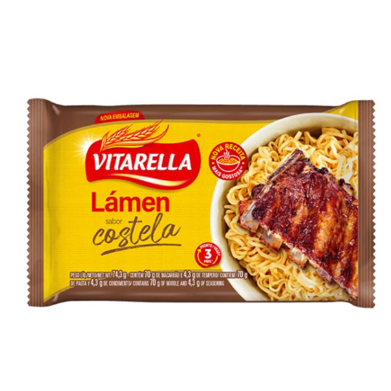 Macarrão Instantâneo Vitarella 74,3g Costela