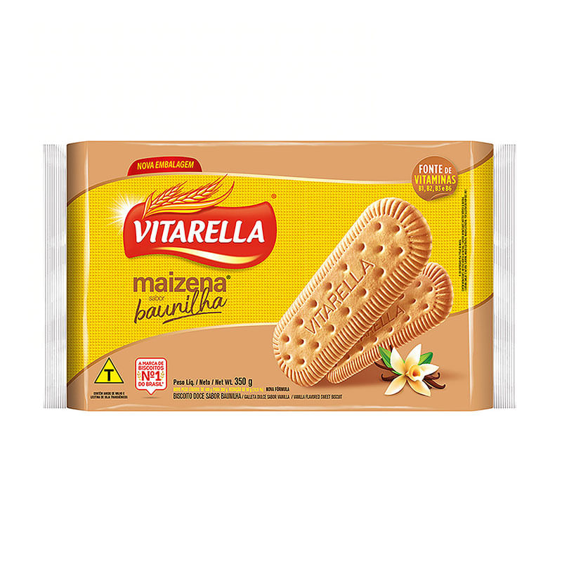 Biscoito Maizena Vitarella Baunilha 350g