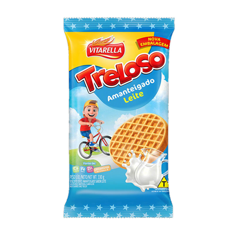 Biscoito Amanteigado Treloso Leite 330g