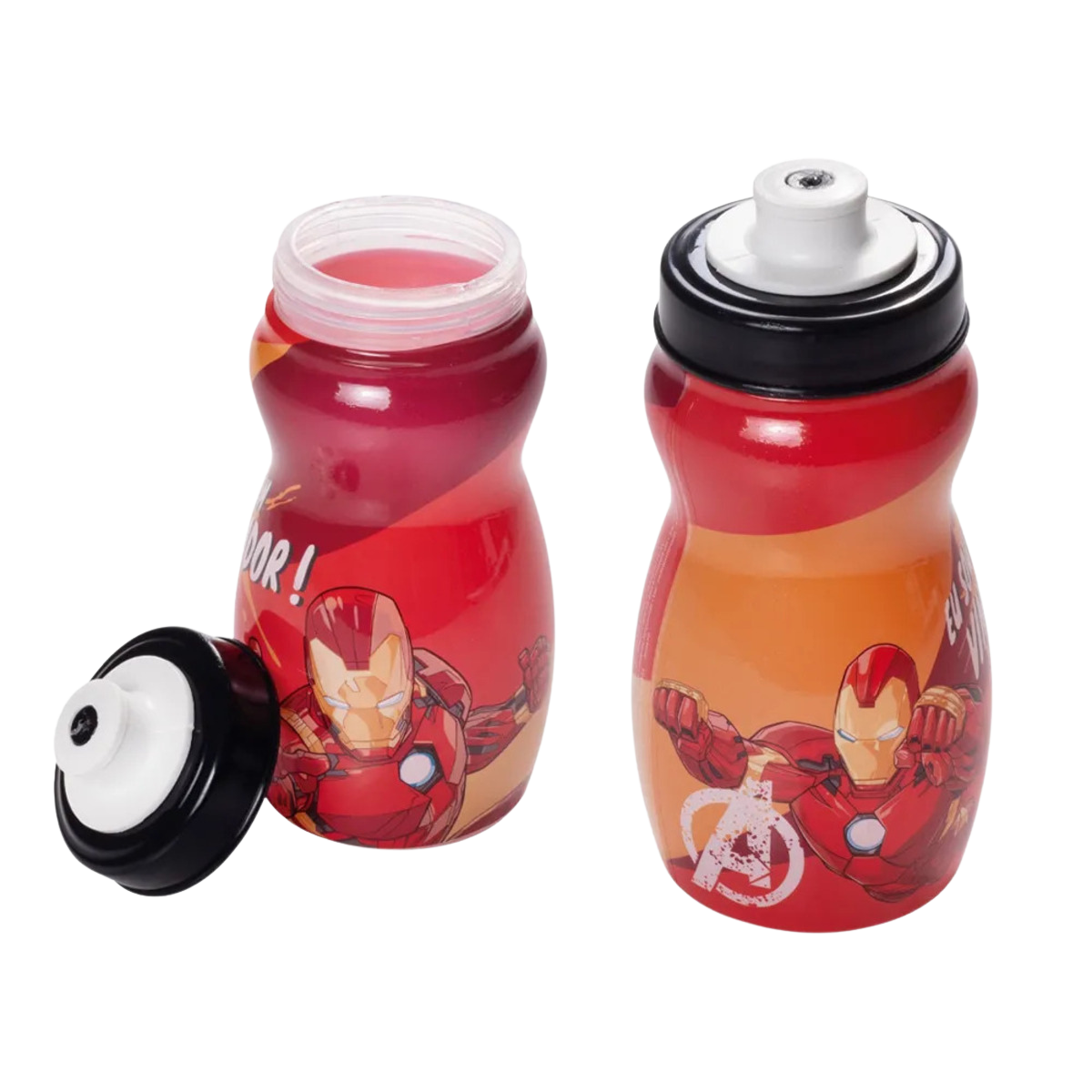 Garrafa Squezze Homem De Ferro 300ML - Plasútil
