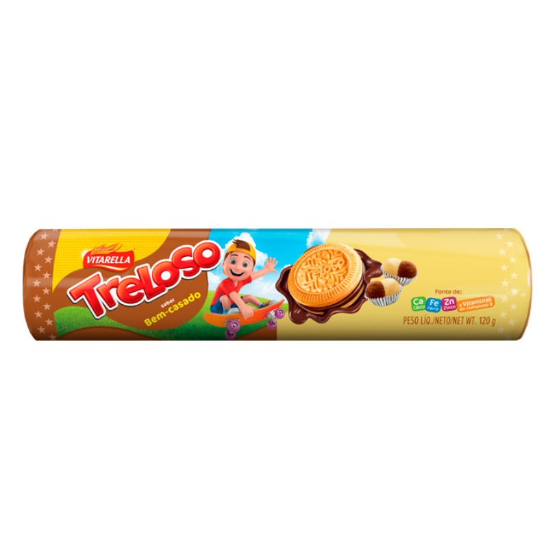 Biscoito Recheado Treloso Bem Casado 120g