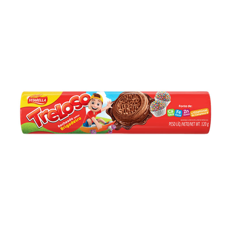Biscoito Recheado Treloso Brigadeiro 120g