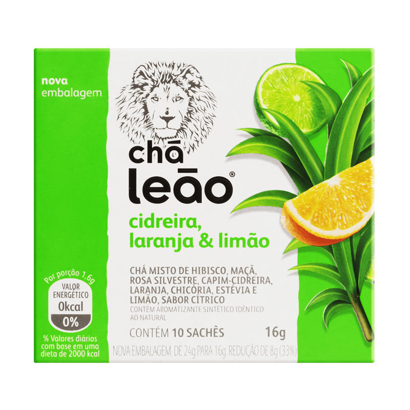 Chá Leão Cidreira, Laranja & Limão 16g