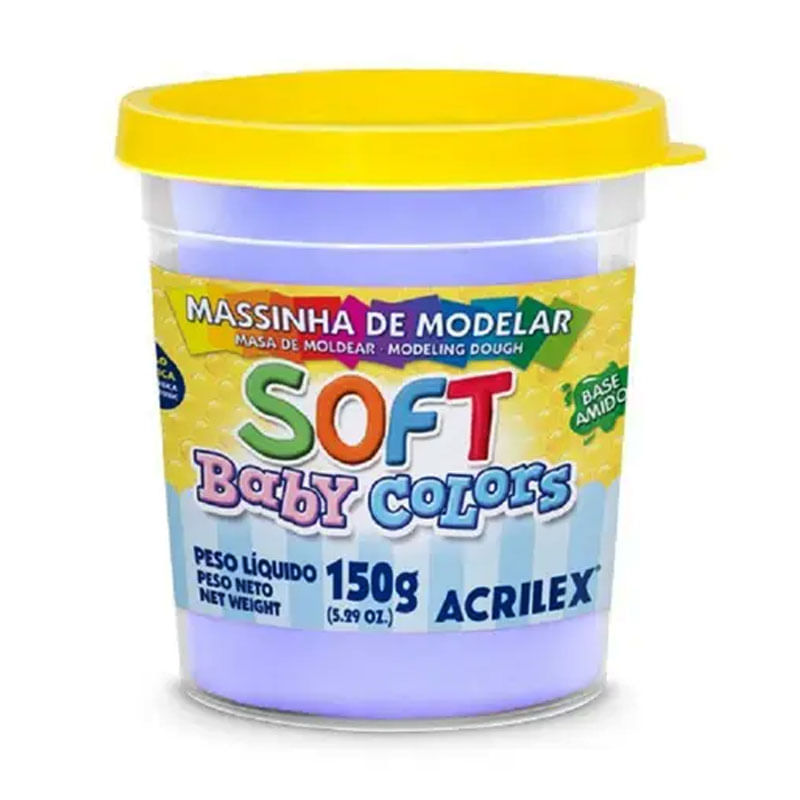 Massa de Modelar Soft Acrilex 150g Lilás Bebê