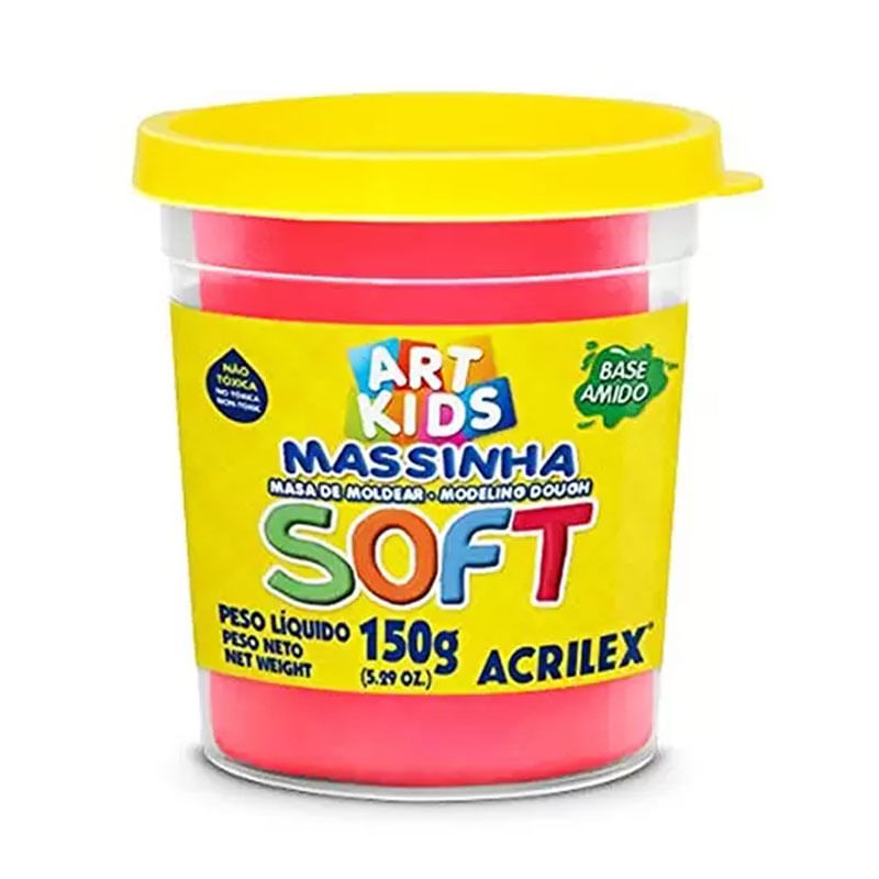 Massa de Modelar Soft Acrilex Vermelho 150g 