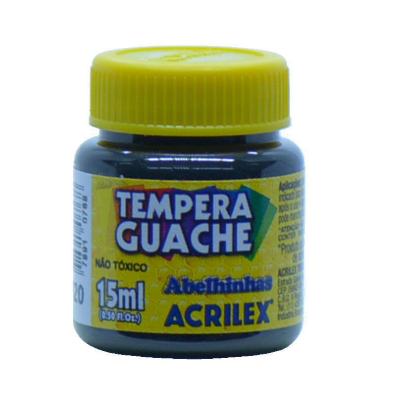 Tinta Guache Acrilex Preto 15ml