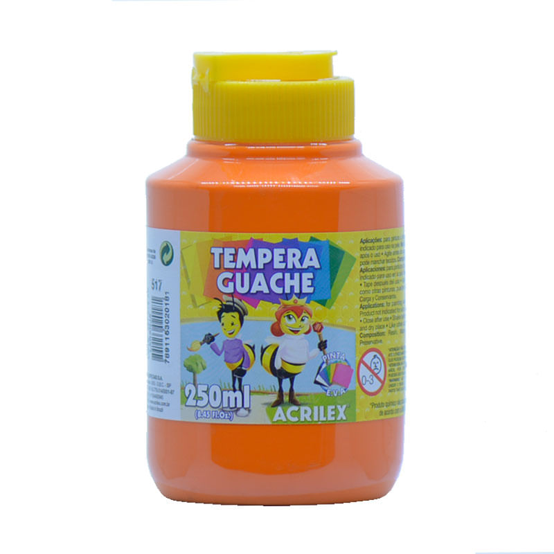 Tinta Guache Acrilex 250ml Laranja