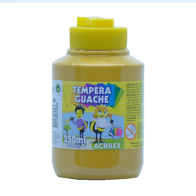 Tinta Guache Acrilex 250ml Amarelo Ocre