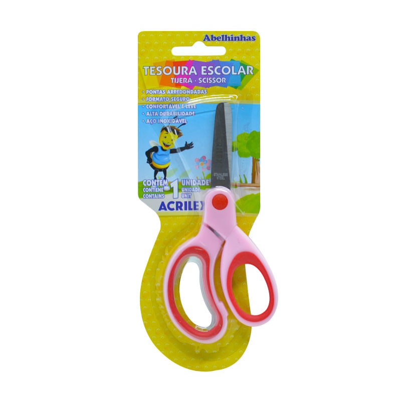 Tesoura Escolar Acrilex Bicolor