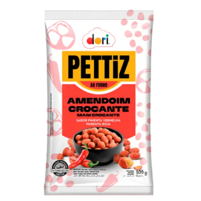 Amendoim Crocante Pettiz Pimenta Vermelha 500g