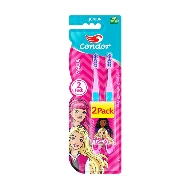 Escova de Dente Junior Barbie L2P1 Macia 8260-0