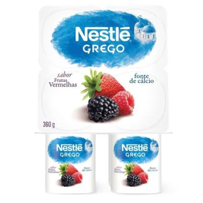 Iogurte Grego Frutas Vermelhas Nestlé 360g