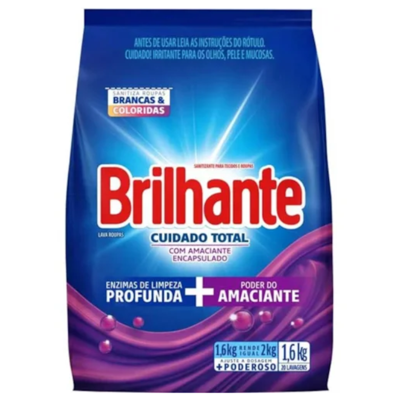 Sabão em Pó Brilhante Higiene Total 400g