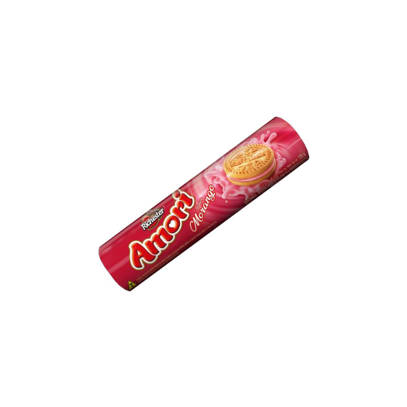 Biscoito Recheado Amori Morango 125g