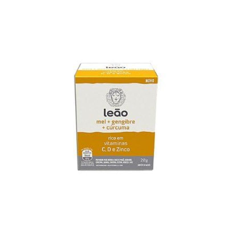 Chá Leão Vitamínico Mel, Gengibre, Cúrcuma 20g
