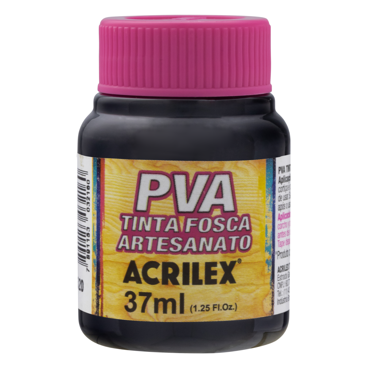 Tinta Fosca Artesanato Acrilex 37ml Preto