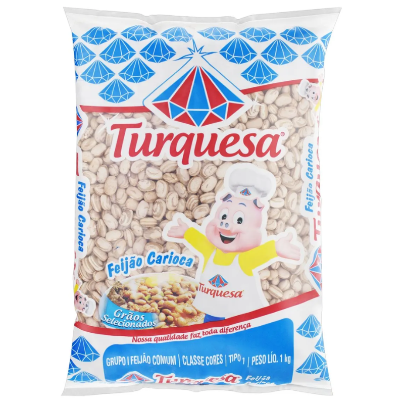 Feijão Carioca Turquesa TP 1 1kg