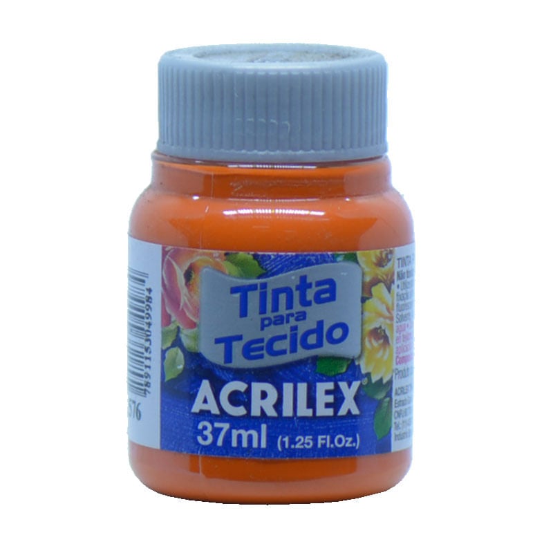Tinta de Tecido Acrilex Fosca 37ml Cenoura