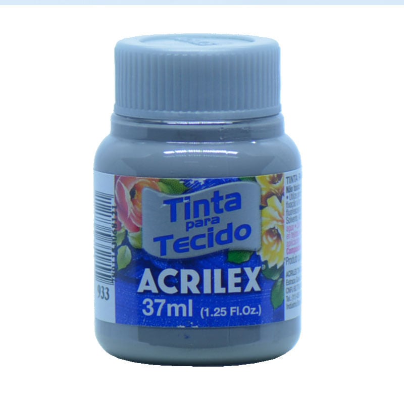 Tinta de Tecido Acrilex Fosca 37ml Cinza