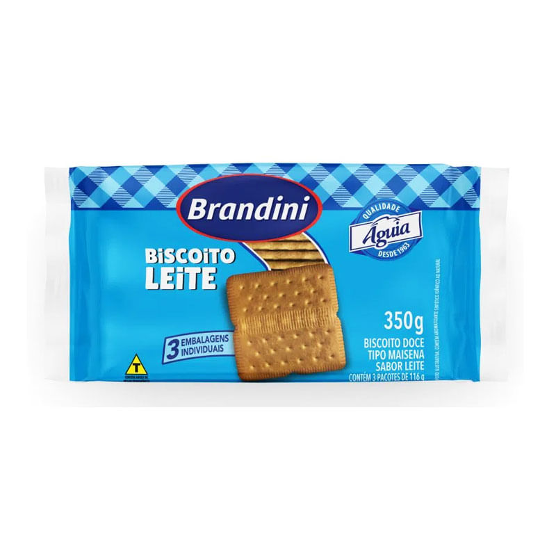 Biscoito Brandini Seco Doce Leite 350g