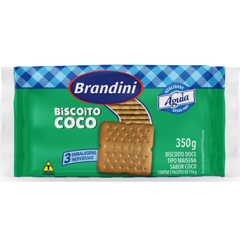 Biscoito Brandini Seco Doce Coco 350g