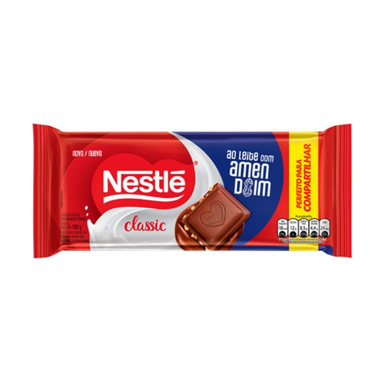 Chocolate Nestlé Classic Amendoim 150g