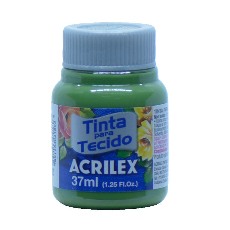 Tinta de Tecido Acrilex Fosca 37ml Verde Grama