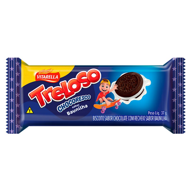 Treloso Chocoresco Recheado sabor Baunilha 37G
