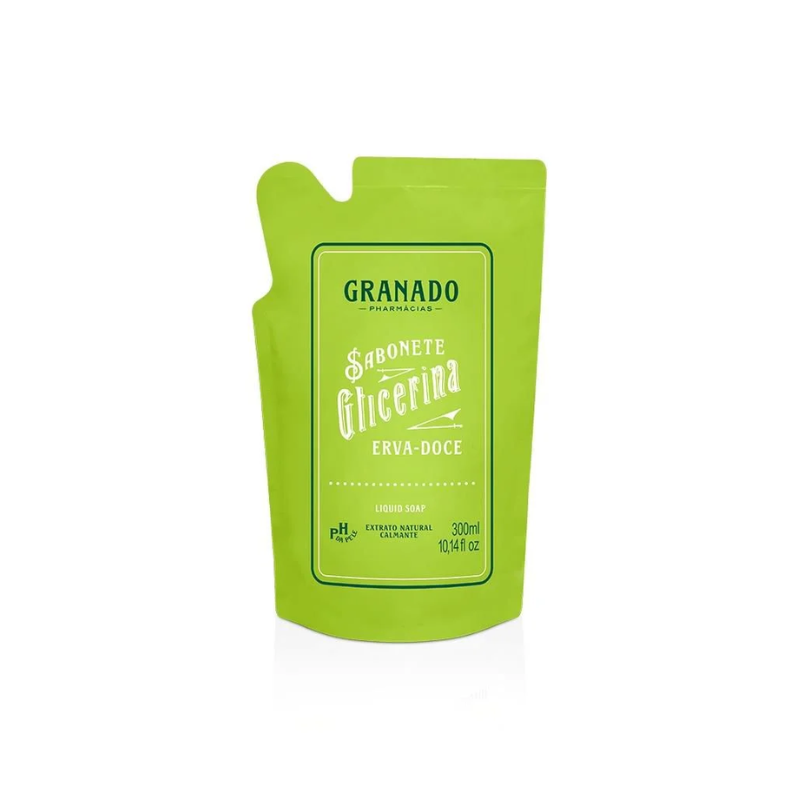 Refil Sabonete Líquido de Glicerina Granado Erva-Doce 300 ml
