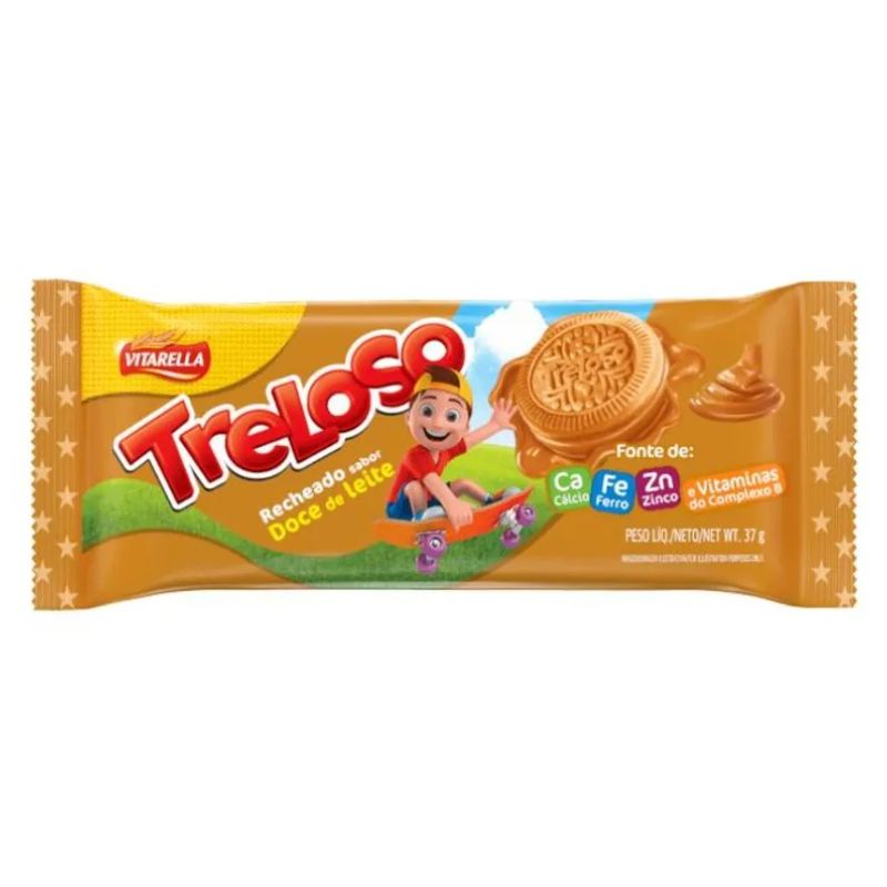 Treloso Recheado Sabor Doce de Leite 37G