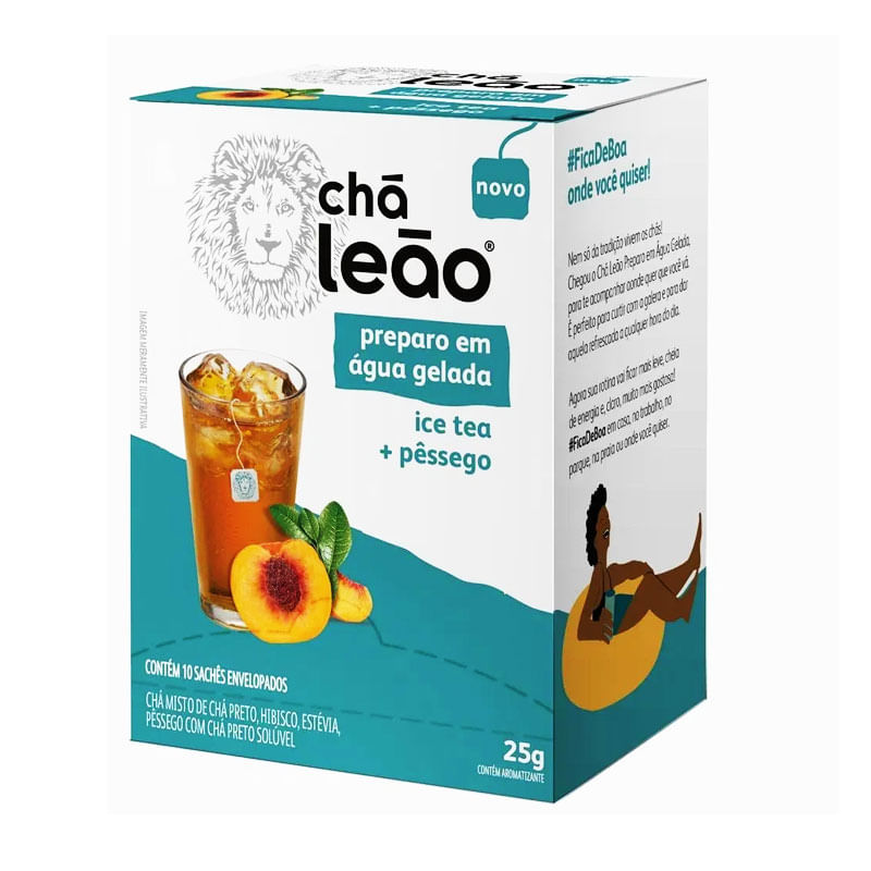 Chá Leão Gelado Ice Tea Pêssego 25g