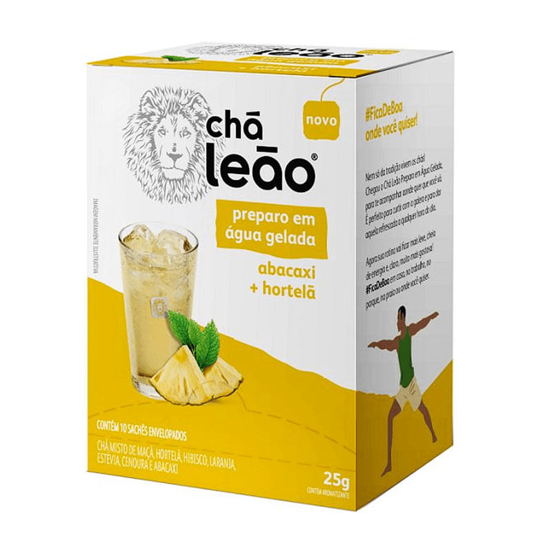 Chá Leão Gelado Abacaxi e Hortelã 25g
