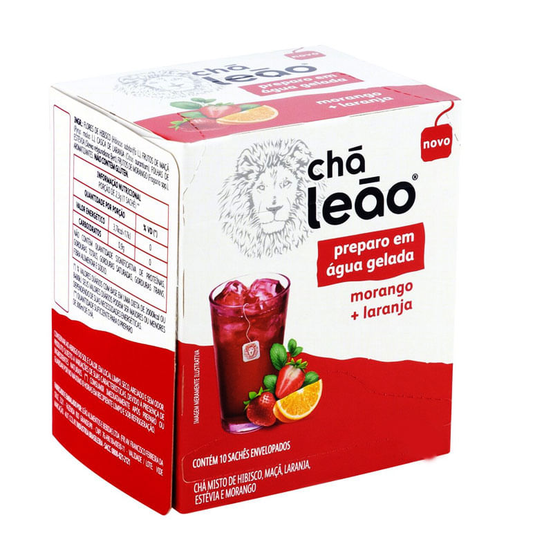 Chá Leão Gelado Morango +Laranja 25g 