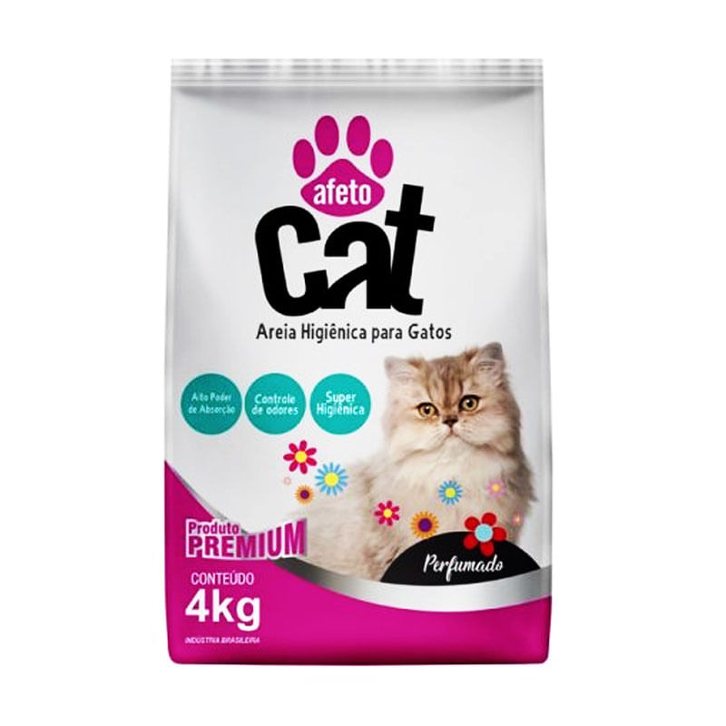 Areia Higiênica Afeto Cat Perfumada 7462 4kg