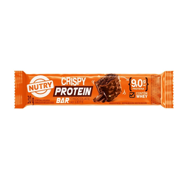 Barra de Proteina Crispy Nutry  Chocolate ao Leite 30g
