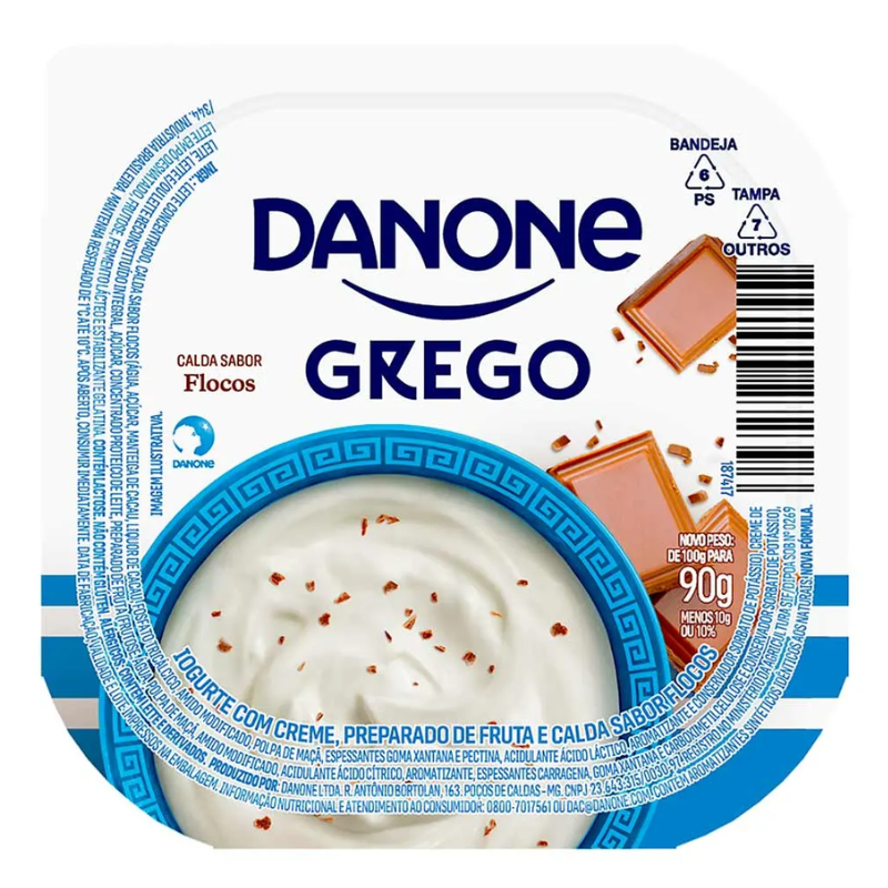 Iogurte Grego Flocos Danone 90g