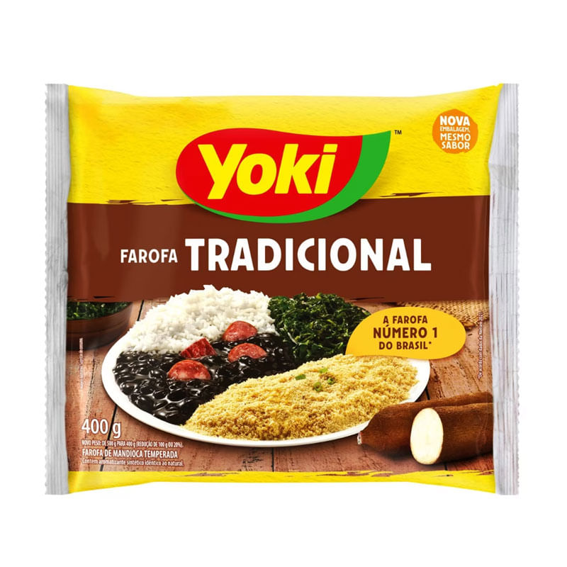 Farofa de Mandioca Temperada Yoki 400g