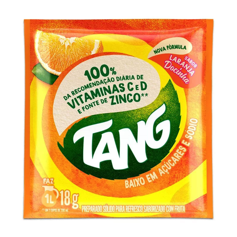 Refresco em Pó Tang Laranja Docinha 18g