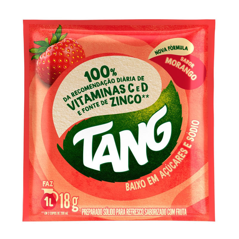 Refresco em Pó Tang Morango 18g