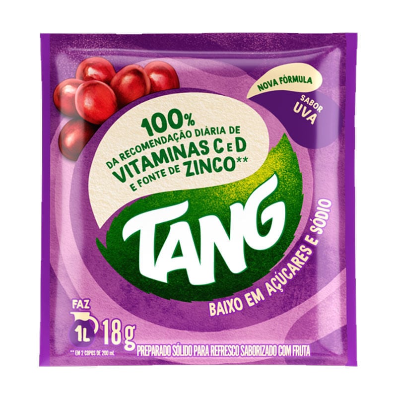 Refresco em Pó Tang Uva 18g